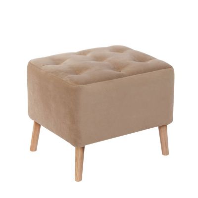 Pouf Lyon Tela Velvet Beige
