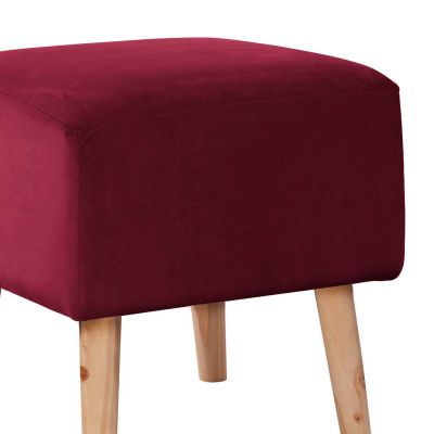 Imagen 2 del producto Pouf Burdeos Tela Velvet Burdeo