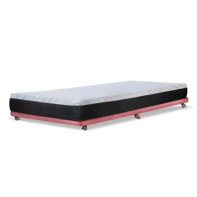 Base Cama Nido 1 Pza 190 Cm + Colchon Zen Pro Tela Palo Rosa
