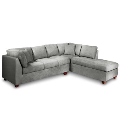 Imagen 2 del producto SECCIONAL PADUA DER TELA VELVET GRIS