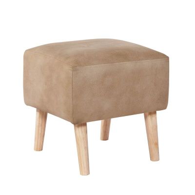 Pouf Burdeos  Cuero Kentucky Beige