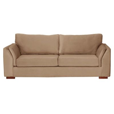 Imagen 2 del producto Sofá Cama Milan 2PL Tela Velvet Beige Con Asiento de Resortes Pocket