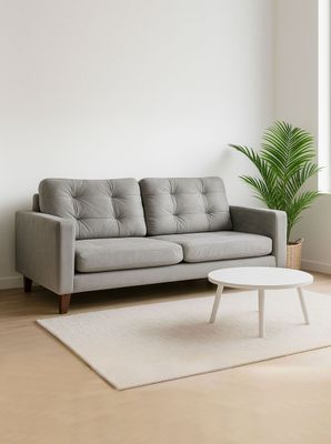 Sofa Napoles 2C Tela  Velvet  Gris
