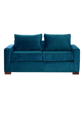 SOFA LIVORNO 2C TELA VELVET AZUL PETROLEO