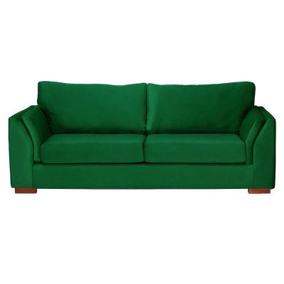 Imagen 2 del producto Sofá Cama Milan 2PL Tela Velvet Verde Con Asiento de Resortes Pocket