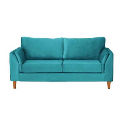 Imagen 1 del producto Sofá Milan 2C Tela Velvet Turquesa Con Asiento de Resortes Pocket