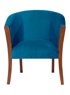 Sitial Dortmund  Tela Velvet Azul Petroleo