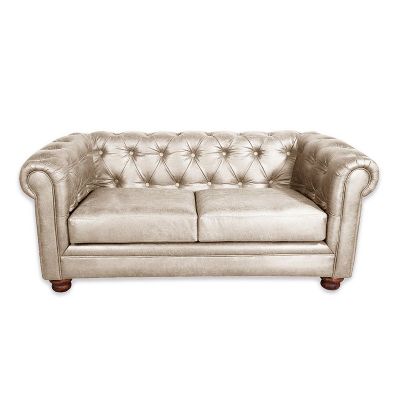 Imagen 2 del producto Sofa Florencia 2 Cuerpos Cuero Colorado Beige