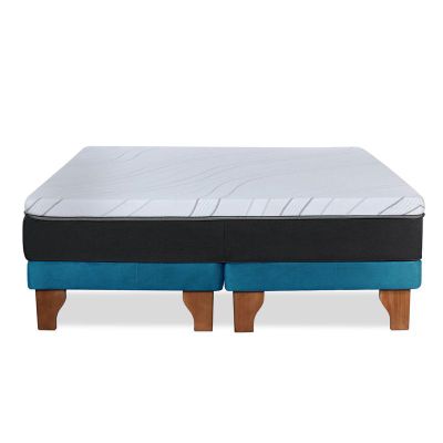 Imagen 2 del producto CAMA ZEN TOP FOAM SOFT TELA AZUL PETROLEO KING