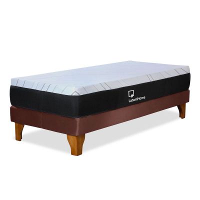 CAMA ZEN TOP FOAM SOFT TELA CHOCOLATE 1 1/2PZA