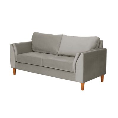 Imagen 2 del producto Sofá Milan 2C Tela Velvet Gris Con Asiento de Resortes Pocket