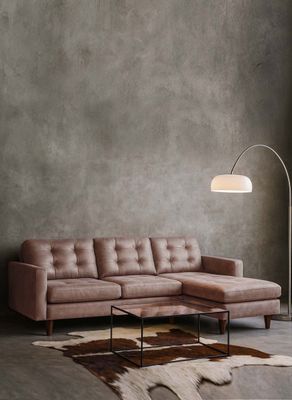 SOFA CHAISELONG DER NAPOLES CUERO KENTUCKY  BEIGE
