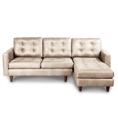 Imagen 2 del producto SOFA CHAISELONG DER NAPOLES CUERO KENTUCKY  BEIGE