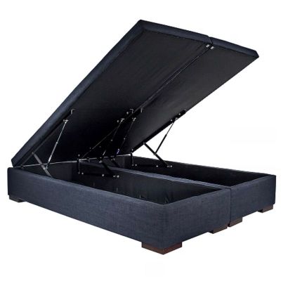 Imagen 1 del producto Cama Boxet Zen Best 2 Plazas Base Dividida Tela Gris