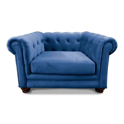 SOFA FLORENCIA 1C TELA VELVET AZUL PETROLEO