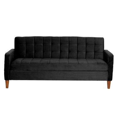 FUTON GENOVA  TELA VELVET NEGRO