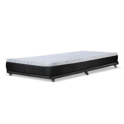 Base Cama Nido 1 Pza 190 Cm + Colchon Zen Pro Tela Negro