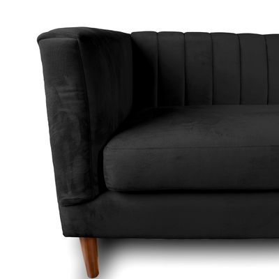 Imagen 2 del producto SOFA SORRENTO 3C TELA VELVET VIVIAN NEGRO