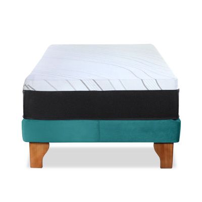Imagen 2 del producto CAMA ZEN TOP SPRING VISCO TELA TURQUESA 1 1/2PZA