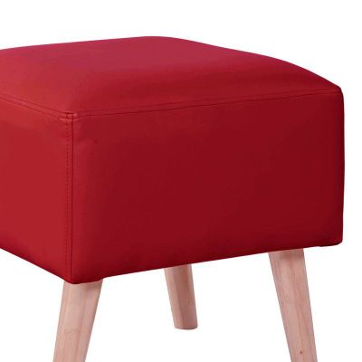 Imagen 2 del producto Pouf Burdeos Pu Rojo