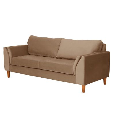 Imagen 2 del producto Sofá Milan 3C Tela Velvet Beige Con Asiento de Resortes Pocket