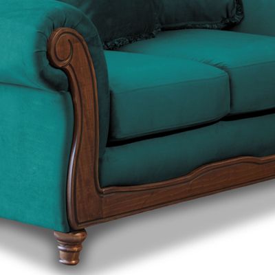 Imagen 2 del producto SOFA  RIMINI 3C TELA VELVET TURQUESA