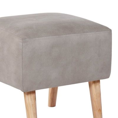Imagen 2 del producto Pouf Burdeos Cuero Kentucky Gris