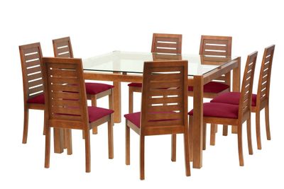 Juego De Comedor Barcelona 1400X1400 S/Tenerife Tela Burdeo