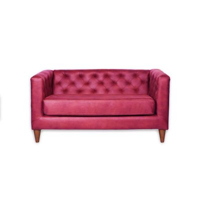 SOFA BRESCIA 2C CUERO KENTUCKY ROJO