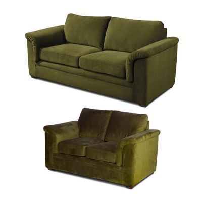 Imagen 2 del producto LIVING ANCONA 3-2 TELA  VELVET  VERDE