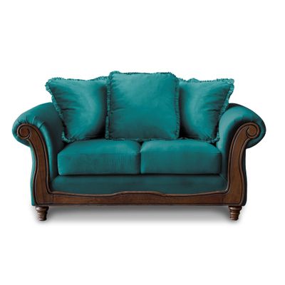 SOFA  RIMINI 2C TELA VELVET TURQUESA