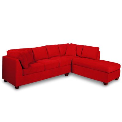 Imagen 2 del producto SECCIONAL PADUA DER TELA VELVET BURDEO