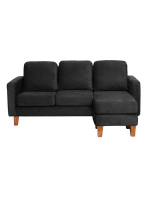 SECCIONAL VENECIA INTERCAMBIABLE TELA VELVET NEGRO