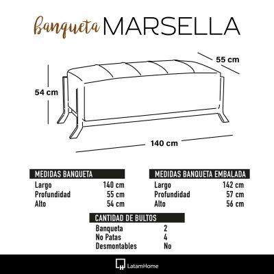 Imagen 2 del producto Banqueta Marsella Pu Beige