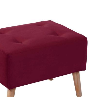 Imagen 2 del producto Pouf Niza Tela Velvet Burdeo
