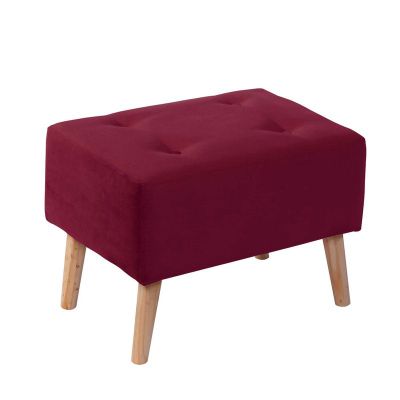 Imagen 1 del producto Pouf Niza Tela Velvet Burdeo