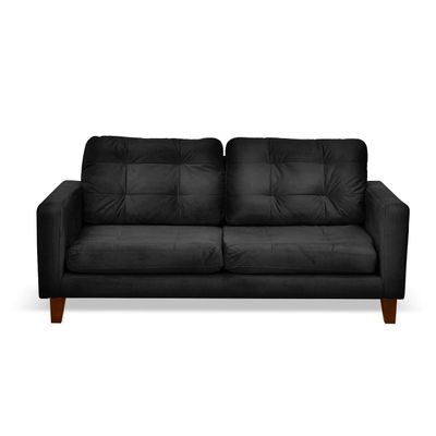 SOFA NAPOLES 3C TELA  VELVET  NEGRO