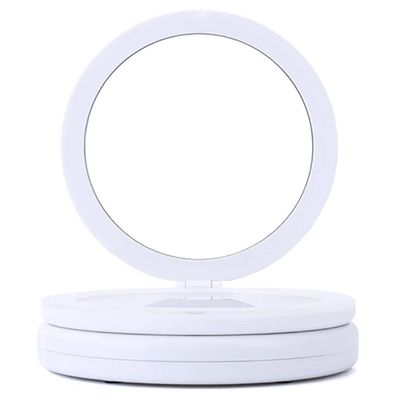 Espejo De Maquillaje Plegable LED USB Con Aumento 35x17x16cm