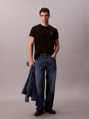 Imagen 2 del producto Polera Regular con Monograma Bordado Negro Calvin Klein