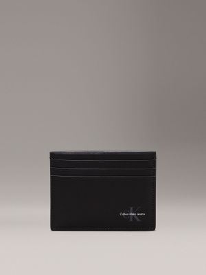 Tarjetero con Monograma Negro Calvin Klein