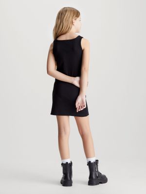 Imagen 2 del producto Vestido Niña Rib Bagde Negro Calvin Klein