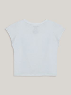 Imagen 2 del producto Polera Niña Split Monogram Sequin Blanco Calvin Klein