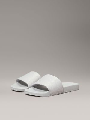 Sandalias de Jacquard con Logo Gris Calvin Klein