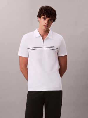 Polo Contrast Piping Blanco Calvin Klein