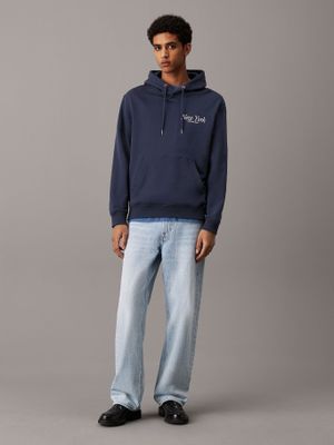 Imagen 2 del producto Polerón con Gorro New York Script Azul Calvin Klein