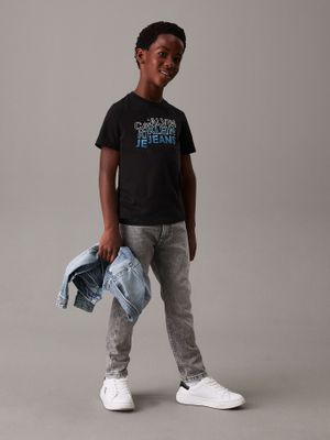 Imagen 2 del producto Polera Niño Gradient Flock Logo Negro Calvin Klein