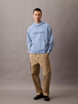 Imagen 2 del producto Polerón con Gorro Standard Logo Celeste Calvin Klein