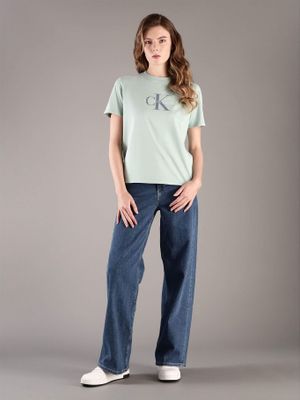 Imagen 2 del producto Polera Clásica- Monograma Estampado Verde Calvin Klein