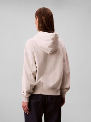 Imagen 2 del producto Polerón Con Gorro Y Logo Bordado Blanco Calvin Klein