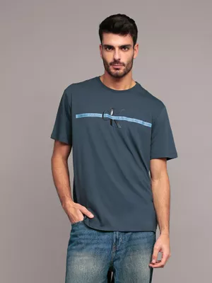Polera Repeat Layered Azul Calvin Klein